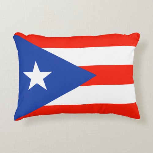 Boricua Bandera Puerto Rican a Flag 4Miguel Accent Pillow