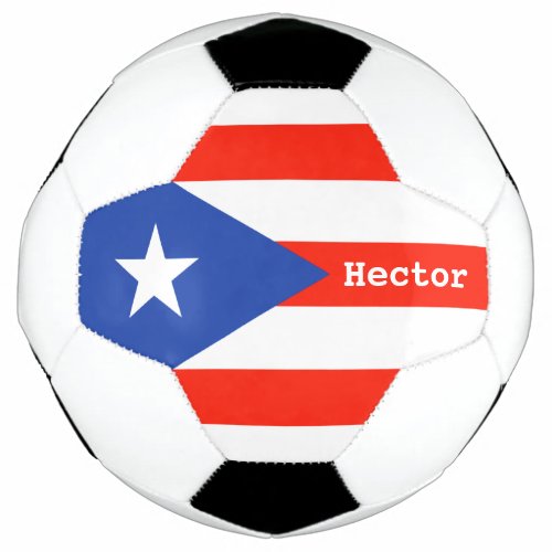 Boricua Bandera Puerto Rican Flag 4Hector Soccer Ball