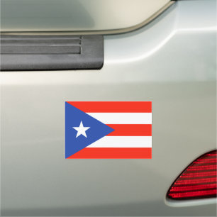 Boricua Banderas Puerto Rican Flag 4Ed Car Magnet