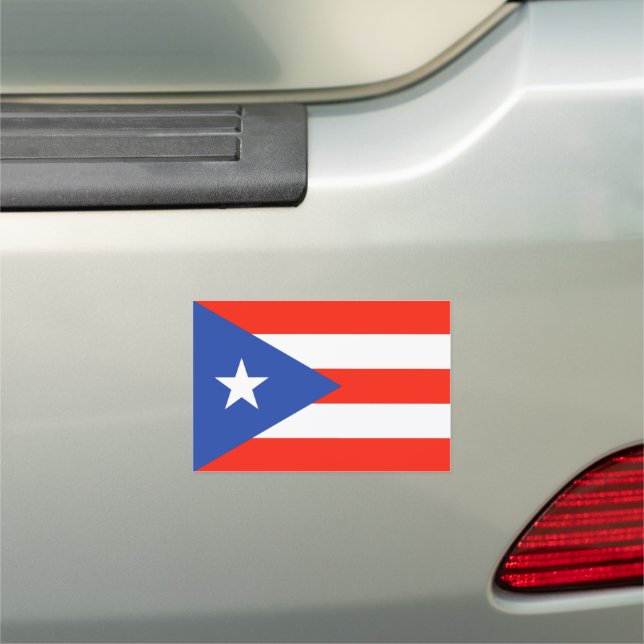 Boricua Banderas Puerto Rican Flag 4Ed Car Magnet (In Situ)