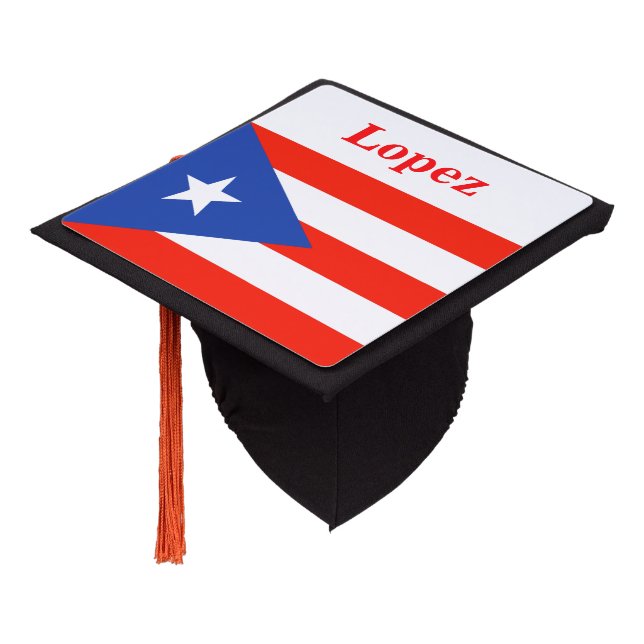 Boricua Banderas Puerto Rican Flag Tassel Topper (Angled)