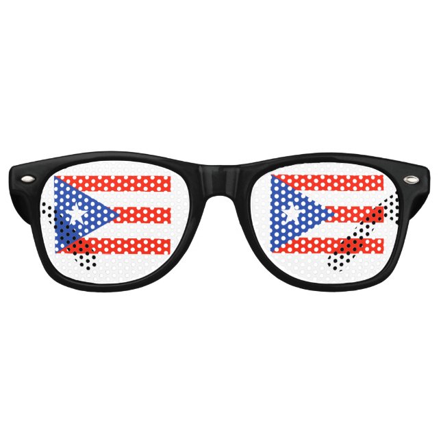 Boricua Banderas Puerto Rican Flags 4Sophia Retro Sunglasses (Front)
