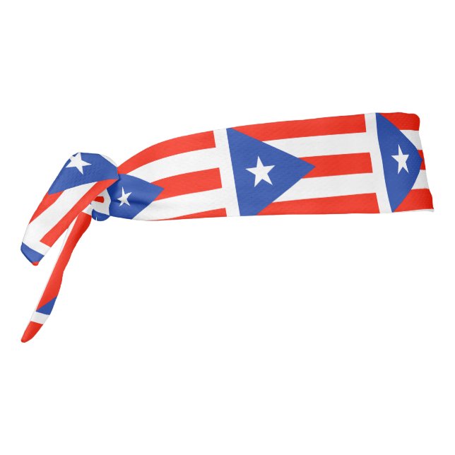 Boricua Banderas Puerto Rico 4Pedro Tie Headband (Rotate 270)