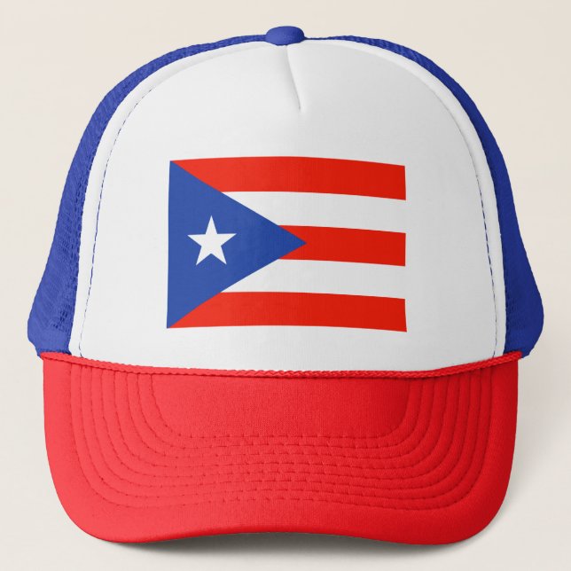 Boricua Banderas Puerto Rico Flag 4Juan Trucker Hat (Front)