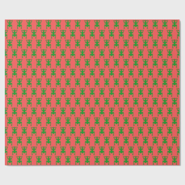 Boricua Coqui Christmas wrapping paper (Flat)