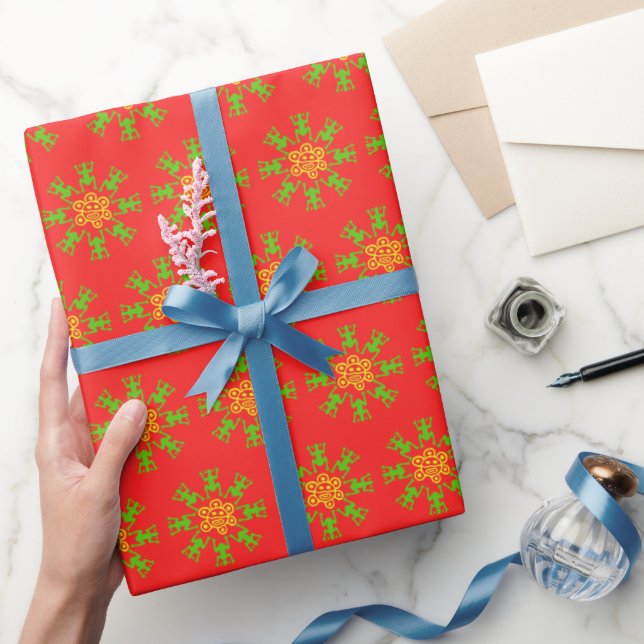 Boricua Coqui Sun Christmas wrapping paper (Gifting)