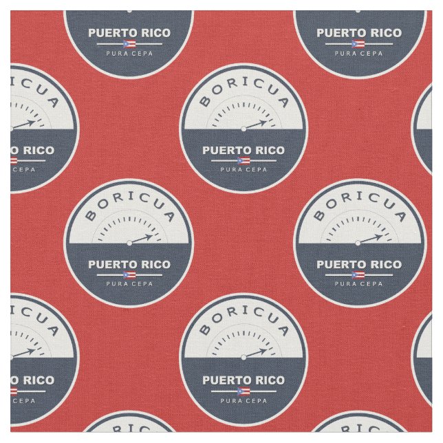 Boricua de Pura Cepa Puerto Rico Fabric (Close Up)