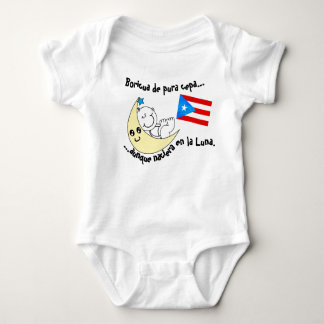 Boricua en la Luna Baby Bodysuit