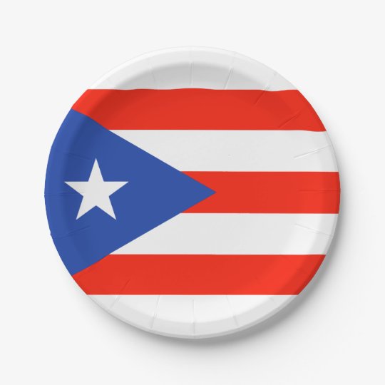 Boricua Fiesta Puerto Rican Bandera 4teresa Paper Plate 