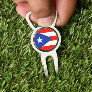 Boricua Flag PR Divot Tool Bottle Opener w/ Marker