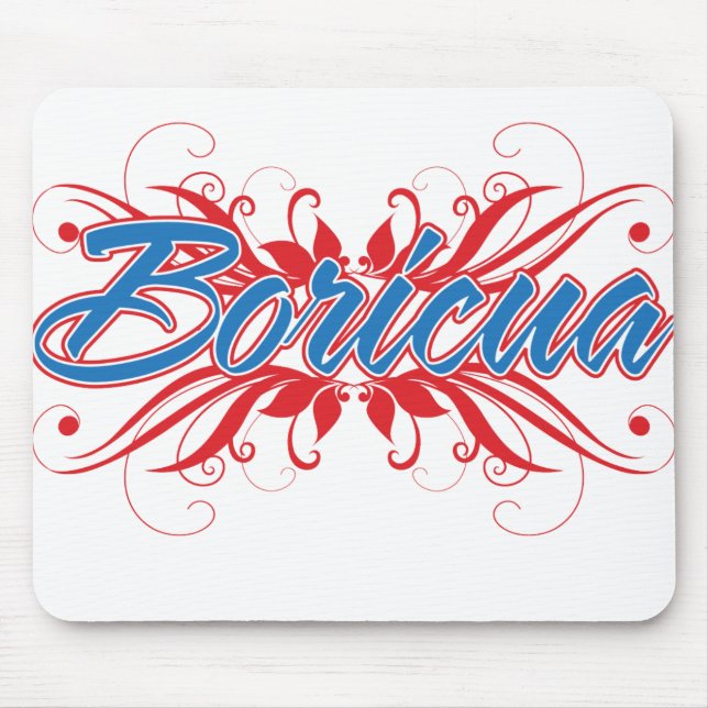 Boricua Floral Mouse Pad (Front)