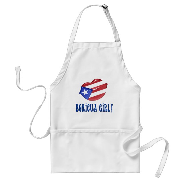 Boricua Girl Adult Apron (Front)