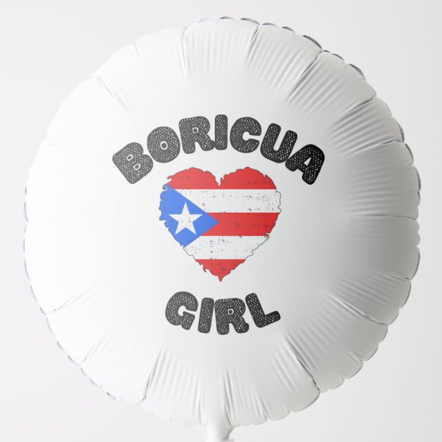 Boricua Girl Puerto Rico Baby Shower  Balloon (Front)