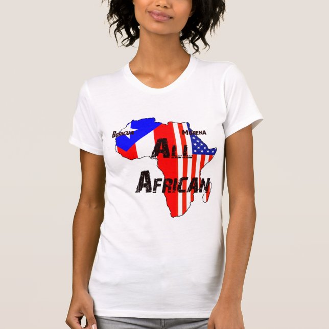 Boricua, Morena, All African - Tshirt (Front)
