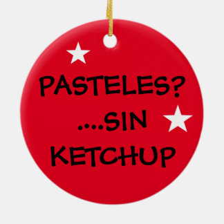 Boricua pasteles PuertoRico flag Christmas Ceramic Ornament