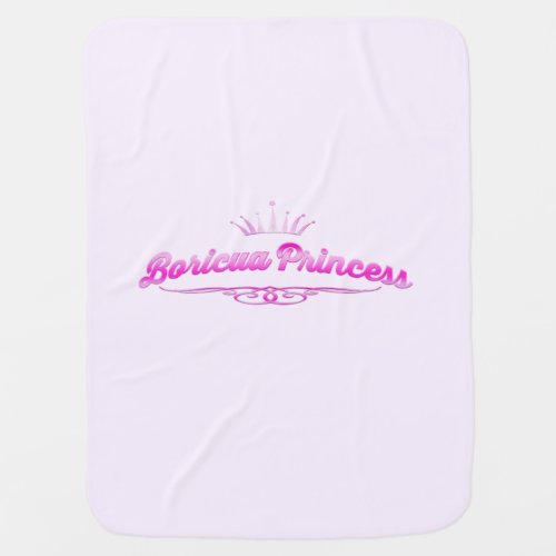 Boricua Princess Baby Blanket