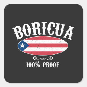 Boricua Puerto Rico 100% Sticker