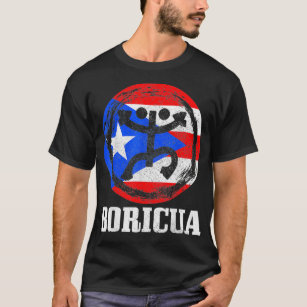 Boricua Taino Coqui Symbol Puerto Rico Flag Pride  T-Shirt