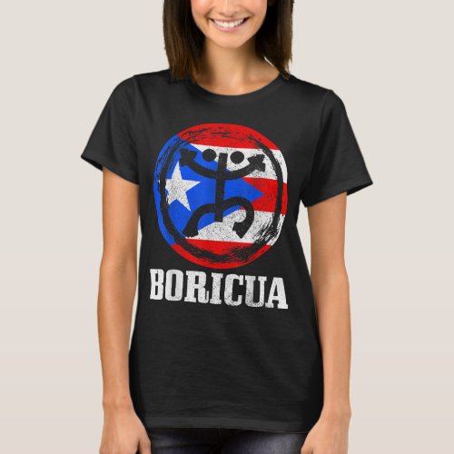 Boricua Taino Coqui Symbol Puerto Rico Flag Pride  T_Shirt