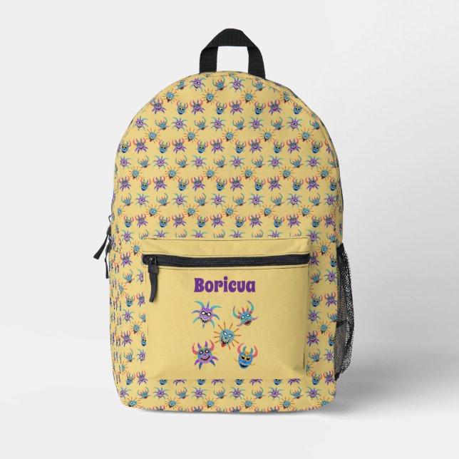 Boricua Vejigante backpack (Front)