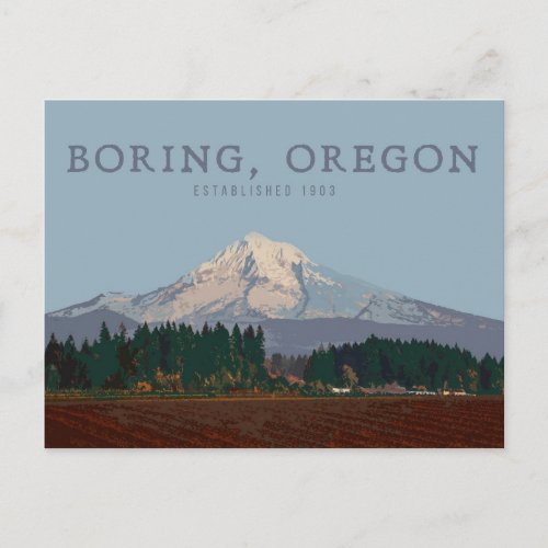 Boring Oregon  Mt Hood Post Card