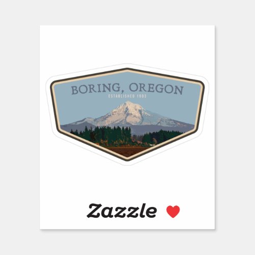 Boring Oregon Sticker
