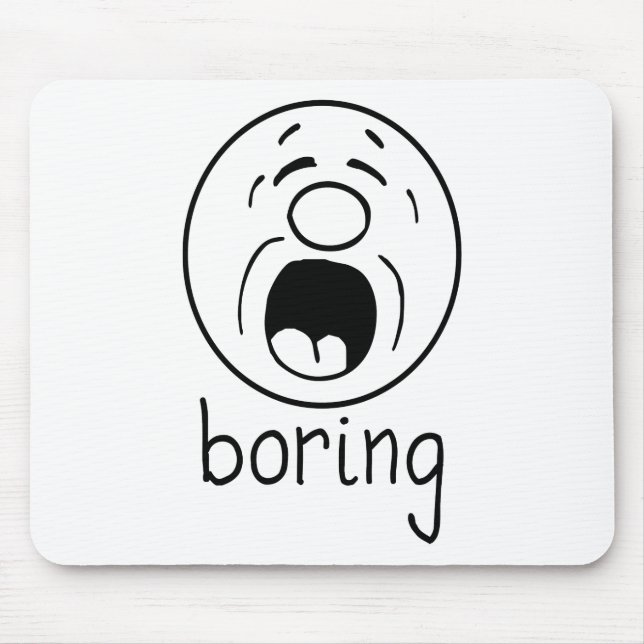 Boring whit mouse pad (Front)