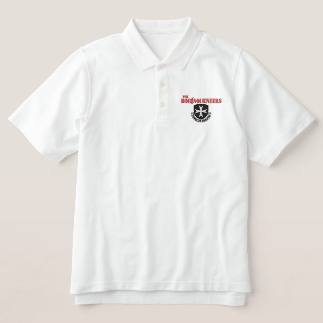 Borinqueneers Embroidered Polo Shirt (Design Front)