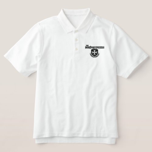 Borinqueneers Polo Shirt black embroidery