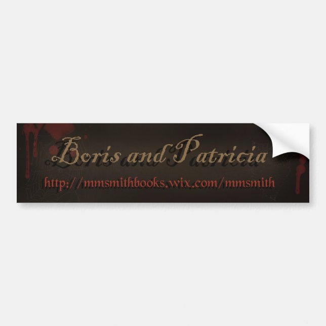 "Boris and Patricia" from the vampire  book series Bumper Sticker (Front)