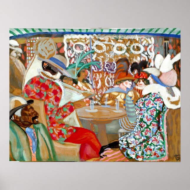 Boris Grigoriev - Parisian Cafe Poster (Front)