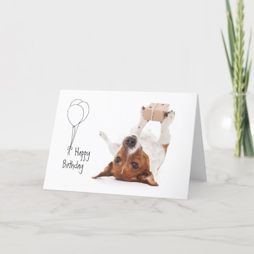 Boris _ Jack Russell Terrier _ Happy Birthday Holiday Card