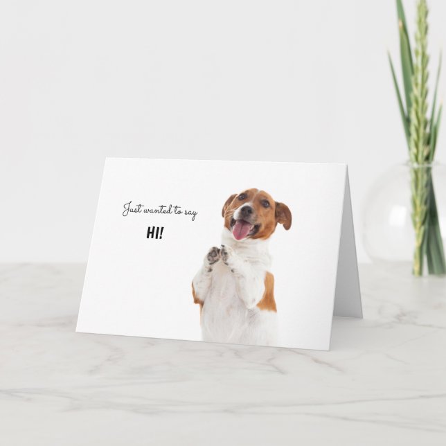 Boris - Jack Russell Terrier - Just saying Hi! Card (Front)