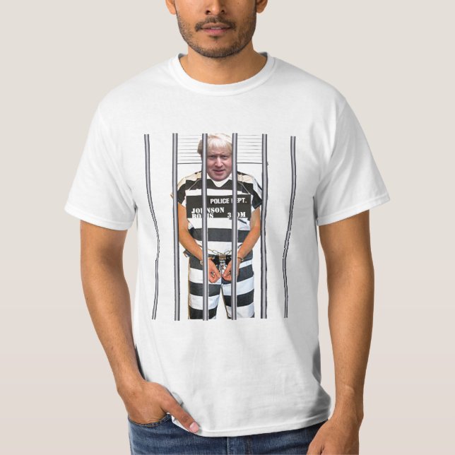 Boris Johnson in Prison T-Shirt (Front)