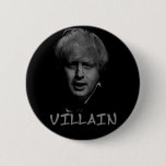 boris johnson villain pinback button