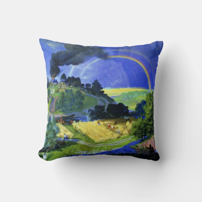 Boris Kustodiev, After the Storm, Throw Pillow (Front)