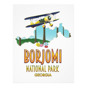 Borjomi National Park Georgia map Photo Print
