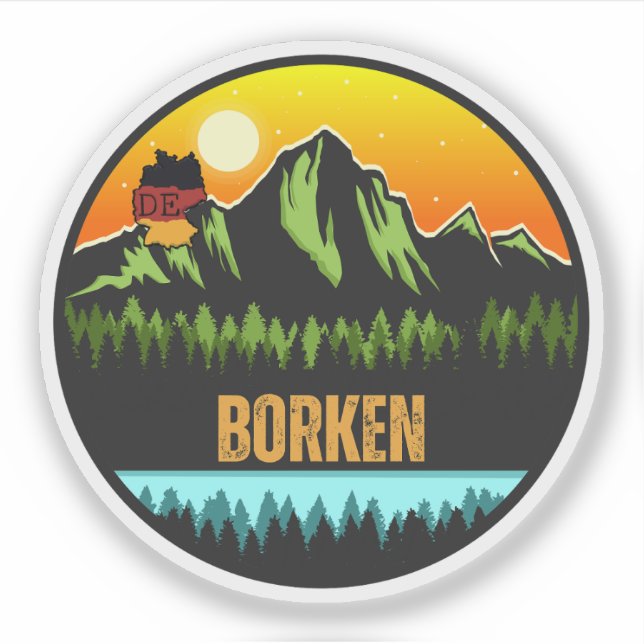 Borken, Germany Sticker (Front)