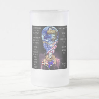 BORN: 10 NOV 1775 FROSTED GLASS BEER MUG