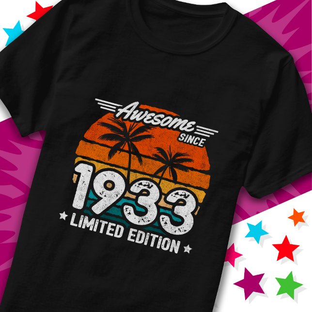 Born 1933 Limited Edition Retro Awesome Since 1933 T-Shirt (Creator Uploaded)