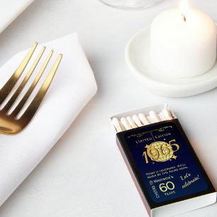 Born 1965 60th birthday party elegant matchboxes