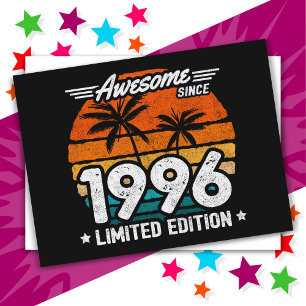 Born 1996 Limited Edition Retro Awesome Since 1996 Postcard