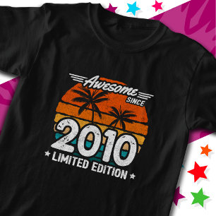 Born 2010 Limited Edition Retro Awesome Since 2010 T-Shirt