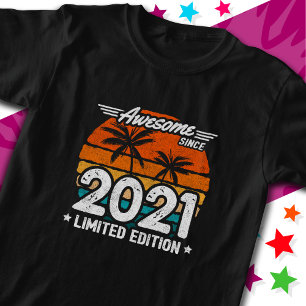 Born 2021 Limited Edition Retro Awesome Since 2021 T-Shirt