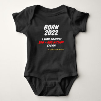 Born 2022 - I AM A WINNER Baby Strampler Baby Bodysuit
