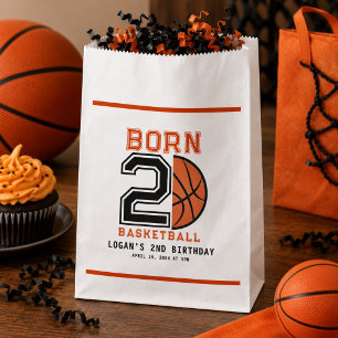 Born 2 Ball Basketball 2nd Birthday Party Favor Bag