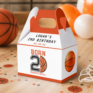 Born 2 Ball Basketball 2nd Birthday Party Favor Boxes