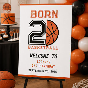 Born 2 Ball Basketball 2nd Birthday Party Foam Board