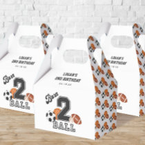 Born 2 Ball Sport Theme Boy Second Birthday Party Favor Boxes