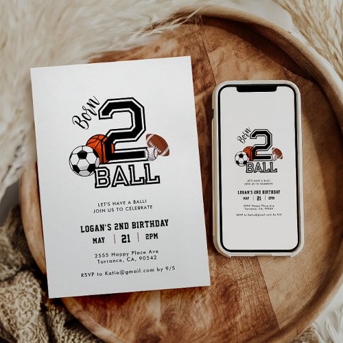 Born 2 Ball Sports Theme Boy’s 2nd Birthday Party